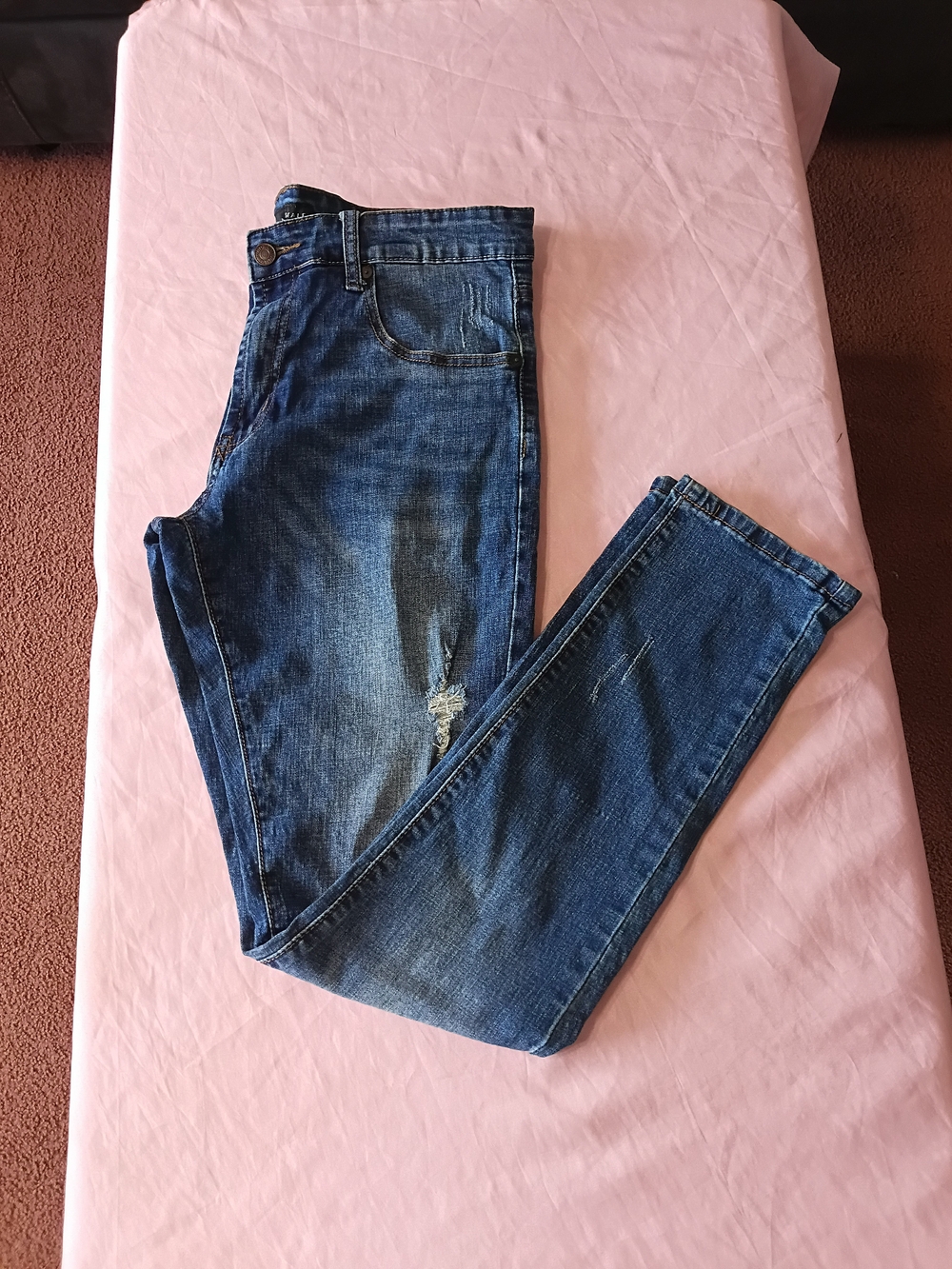 Aeropostale Men's Medium Wash Blue Super Skinny Jeans Sz. 34x32